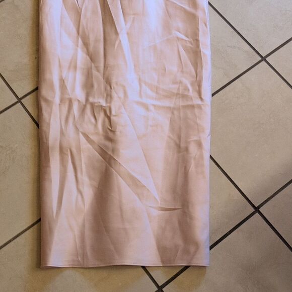 NWT Alfred Sung Strapless Satin Column Maxi Dress With Bow Ballet Pink Gown 16 - Picture 3 of 14